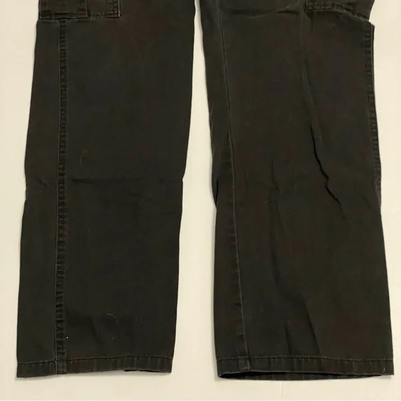 Wrangler Men's Black Cargo Style Pants 32x32 100% Cotton Y2K Grunge Streetwear